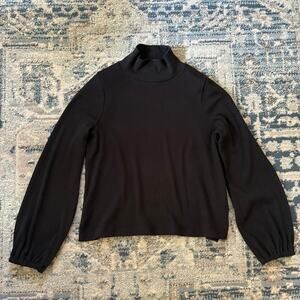 Madewell black ribbed turtleneck sweater